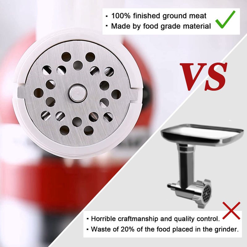 KITCHTREE Meat Grinder Attachment for KitchenAid Stand Mixers Includes Food Grinder Attachment and Sausage Stuffer Attachmentâ€¦ - Image 2